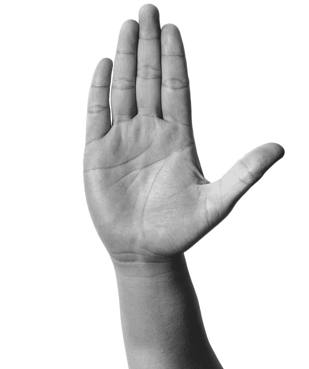 A waving hand